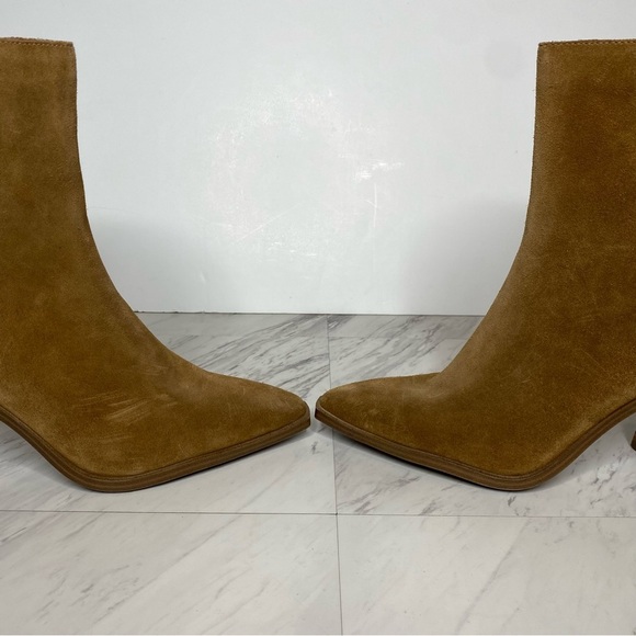 Steve Madden Sparrow Brown Suede Heeled Bootie 11M - Picture 9 of 15